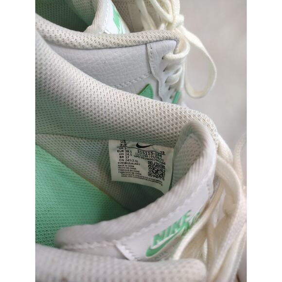 Nike Air Force 1 One WHITE GREEN GLOW 315115-164 Size 7.5 - Picture 5 of 12